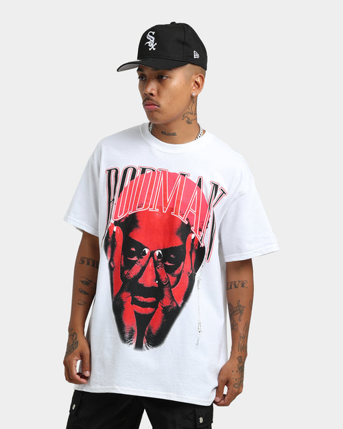 Rodman Brand Barbwire Pink Vintage T-Shirt White