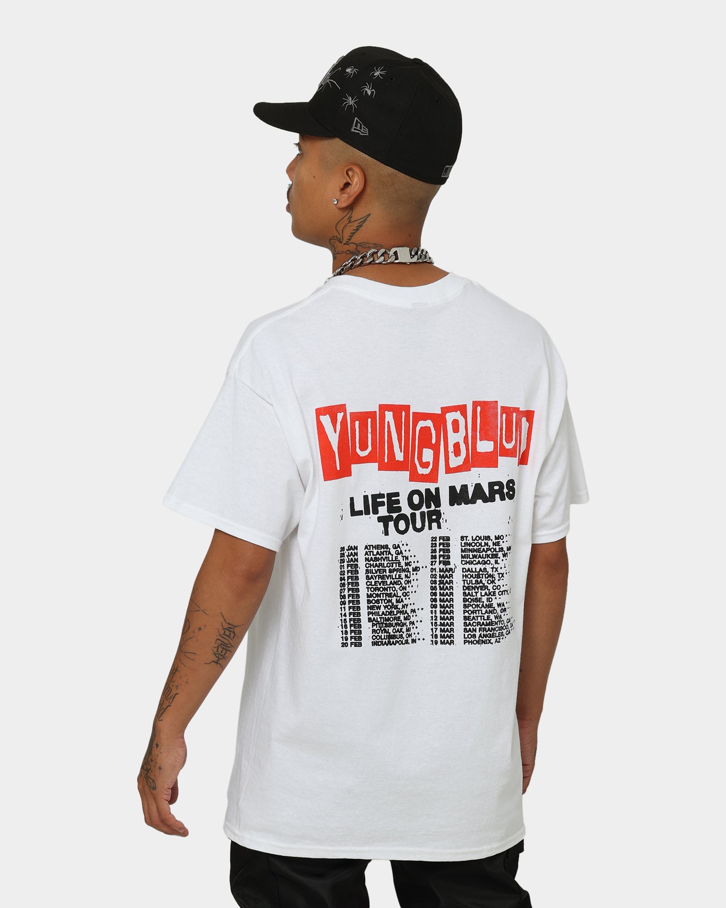 YUNGBLUD Life On Mars Tour Vintage T-Shirt White | Culture Kings NZ