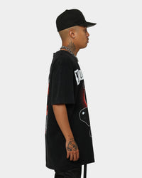 YUNGBLUD Sitting Life On Mars Tour Vintage T-Shirt Washed Black
