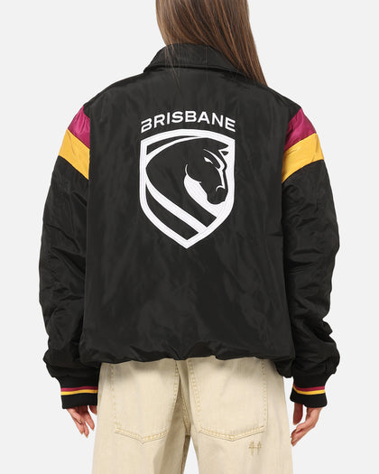 Bleacher Athletic Brisbane Broncos NRL Legacy Baseball Jacket Black