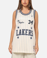 Mitchell & Ness Los Angeles Lakers Shaquille O'Neal #34 Playoff Energy Swingman Jersey Off White