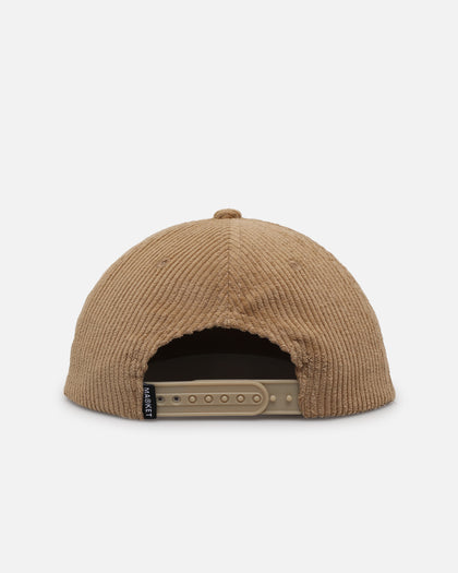 Market Ultimate Performance 5 Panel Corduroy Snapback Khaki