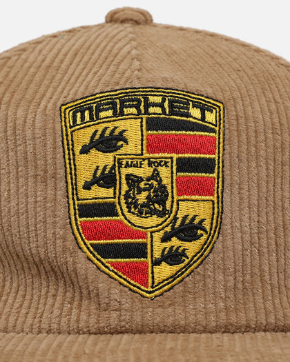 Market Ultimate Performance 5 Panel Corduroy Snapback Khaki