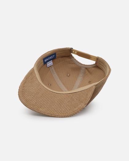 Market Ultimate Performance 5 Panel Corduroy Snapback Khaki