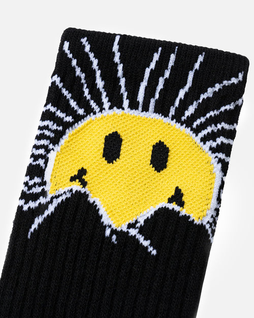 Market X Smiley Sunrise Socks Black