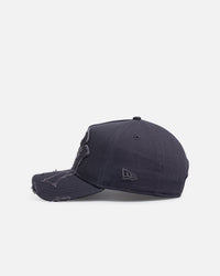 New Era New York Yankees 'Applique Distressed' 9FORTY A-Frame Snapback Dark Grey