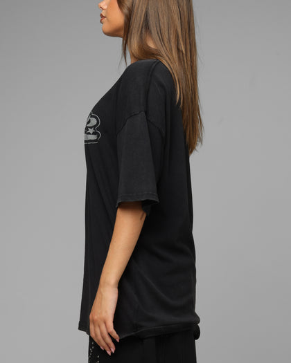 Loiter Jet Stream T-Shirt Black Acidwash