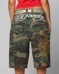 Ed Hardy Dragon Jorts Camo
