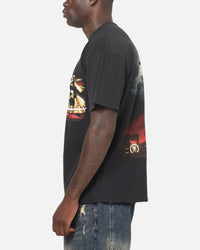 73Studio X Fallout Take Her For A Spin T-Shirt Black Acidwash