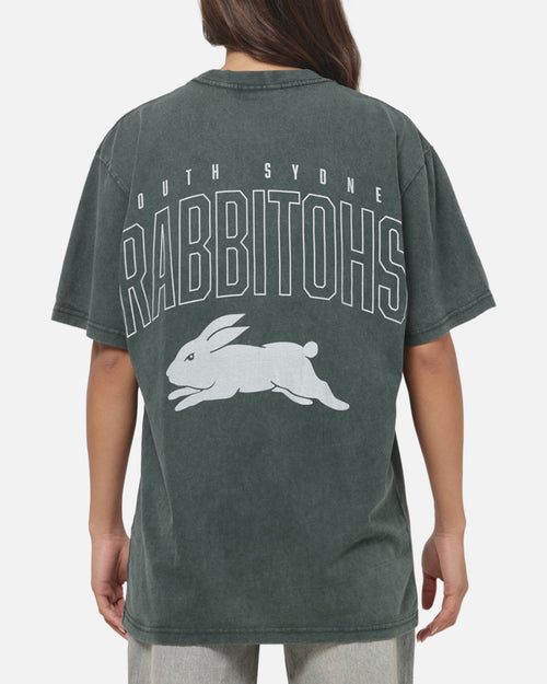 Bleacher Athletic South Sydney Rabbitohs NRL Attrition Washed T-Shirt Green