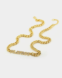 Playboy PB Iced Choker 10mm Chain Gold