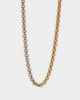 Loiter 18" Split Chain Necklace Natural/Brown/Green