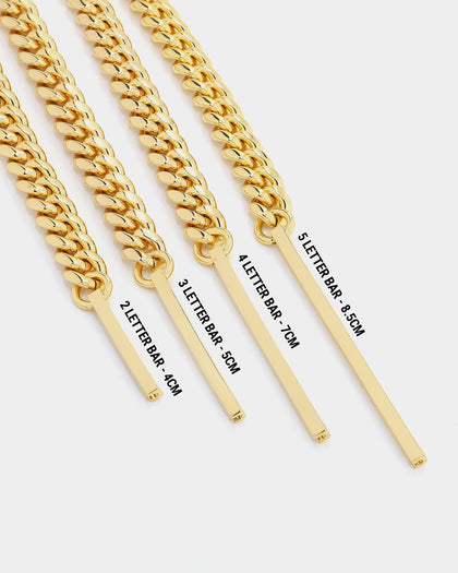Saint Morta Custom Alpha 5 Letter Chain Gold