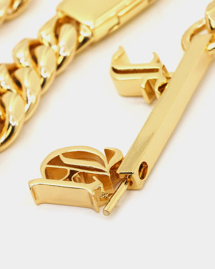 Saint Morta Custom Alpha 2 Letter Chain Gold