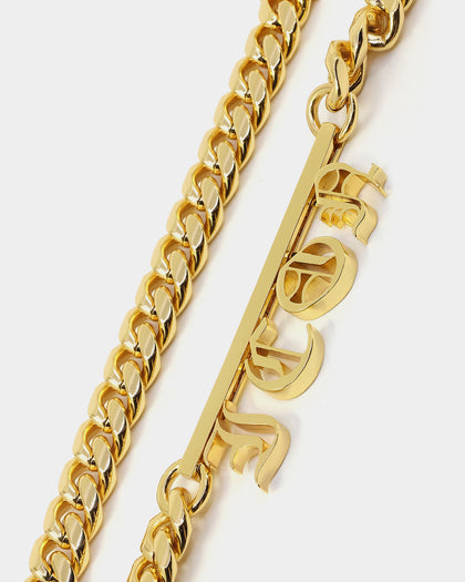 Saint Morta Custom Alpha 4 Letter Chain Gold