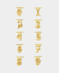 Saint Morta Custom Alpha Numbers Gold