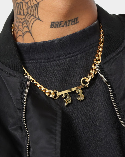 Saint Morta Custom Alpha Numbers Gold