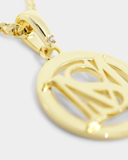 Saint Morta Monogram Pendant Chain Gold