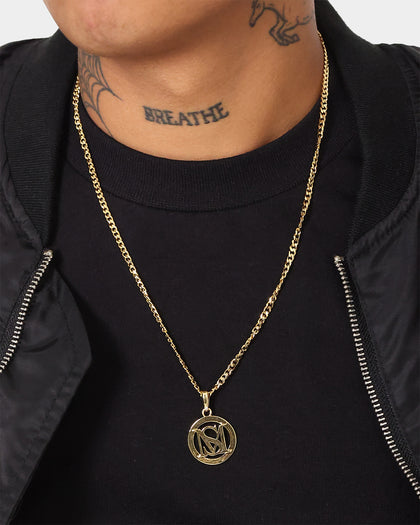 Saint Morta Monogram Pendant Chain Gold