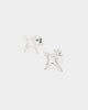 Saint Morta The 4 Point Earrings White Gold