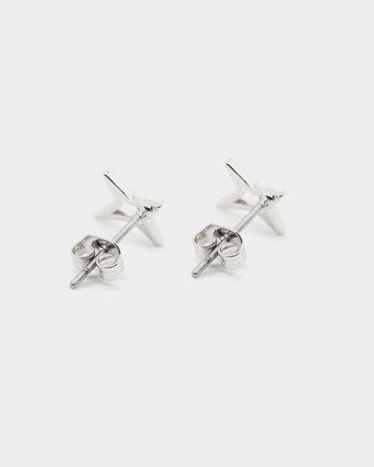 Saint Morta The 4 Point Earrings White Gold