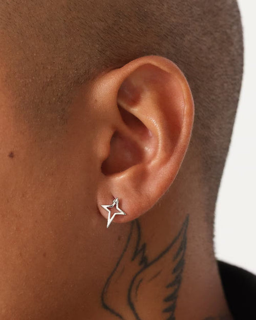 Saint Morta The 4 Point Earrings White Gold