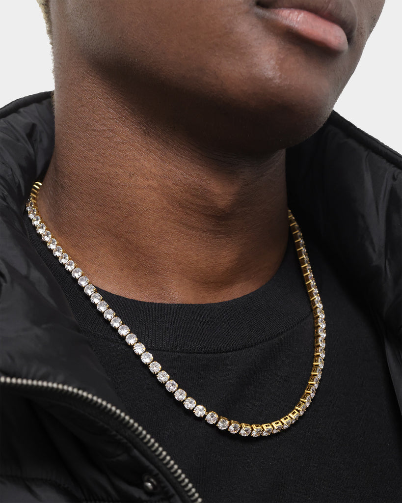 NXS 5MM Tennis Chain Gold | Culture Kings NZ
