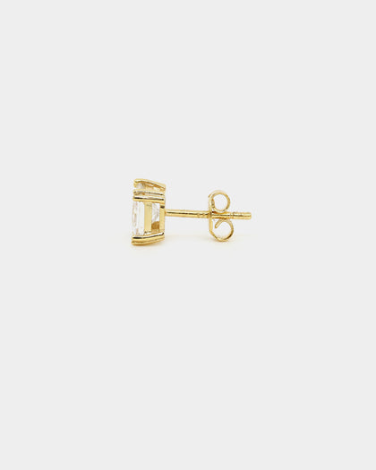 NXS Square Cut Earrings Gold