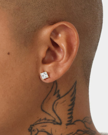 NXS Square Cut Earrings Gold