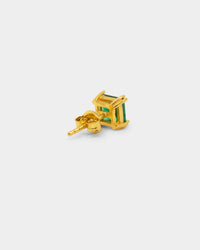 NXS Square Cut Earring Gold/Green