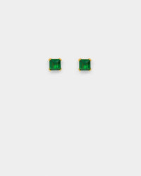 NXS Square Cut Earring Gold/Green