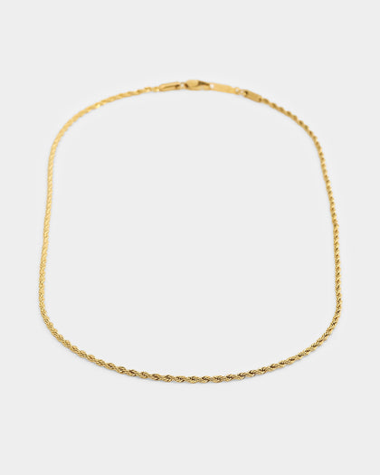 NXS 2mm Rope Necklace Gold