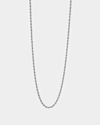 NXS 2mm Rope Necklace White Gold