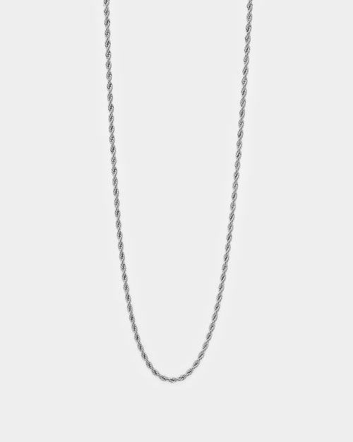 NXS 2mm Rope Necklace White Gold