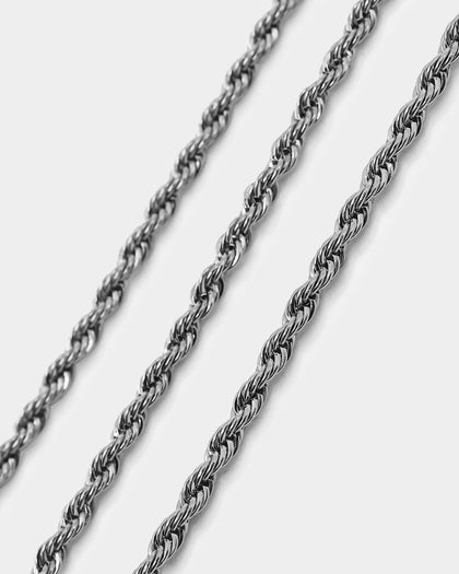 NXS 2mm Rope Necklace White Gold