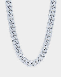 NXS 10mm Cuban Chain White Gold
