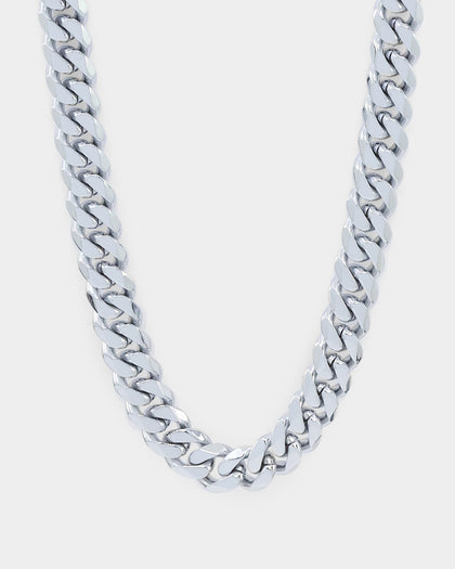 NXS 10mm Cuban Chain White Gold