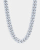 NXS 10mm Cuban Chain White Gold