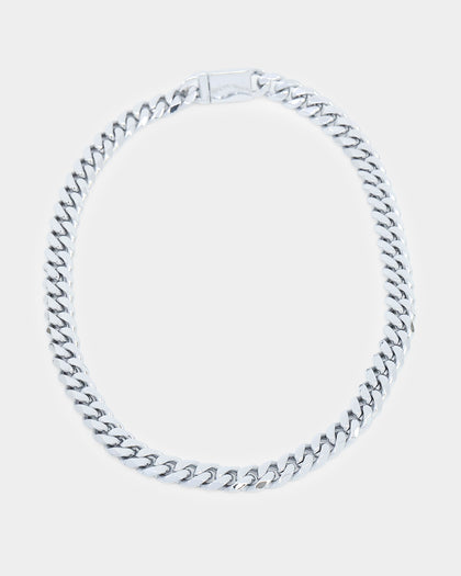 NXS 10mm Cuban Chain White Gold