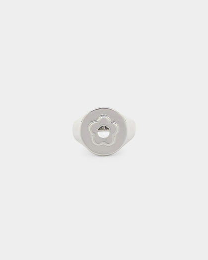Wild For The Weekend Flower Power Signet Ring (Medium) Silver