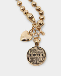 Wild For The Weekend Arkangel T-Bar Necklace Gold