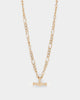 Wild For The Weekend Pearl T-Bar Necklace Gold