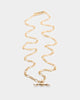 Wild For The Weekend Pearl T-Bar Necklace Gold