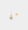 Wild for the Weekend pop punk star earring set Gold