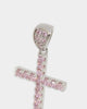 NXS Classic Mini Cross Pendant White Gold/Pink