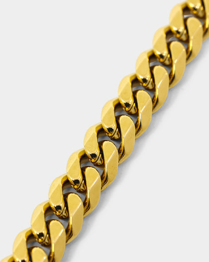 NXS 10mm Cuban Link Bracelet Gold