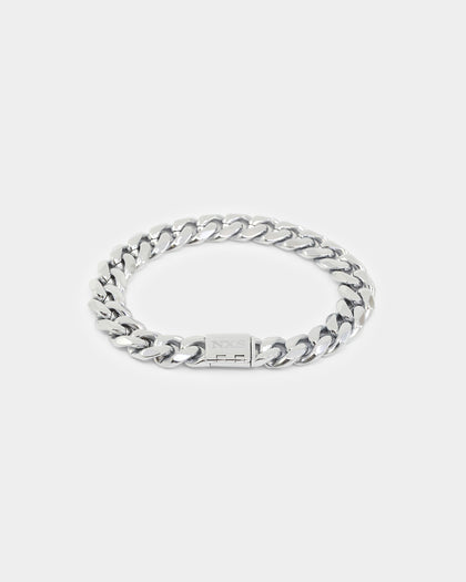 NXS 10mm Cuban Link Bracelet White Gold