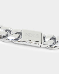 NXS 10mm Cuban Link Bracelet White Gold