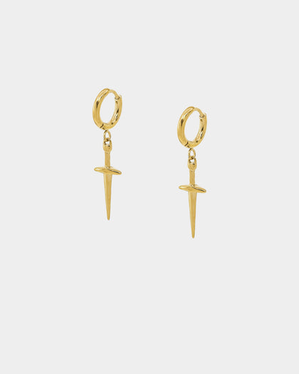 NXS Dagger Earrings Gold