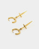 NXS Dagger Earrings Gold